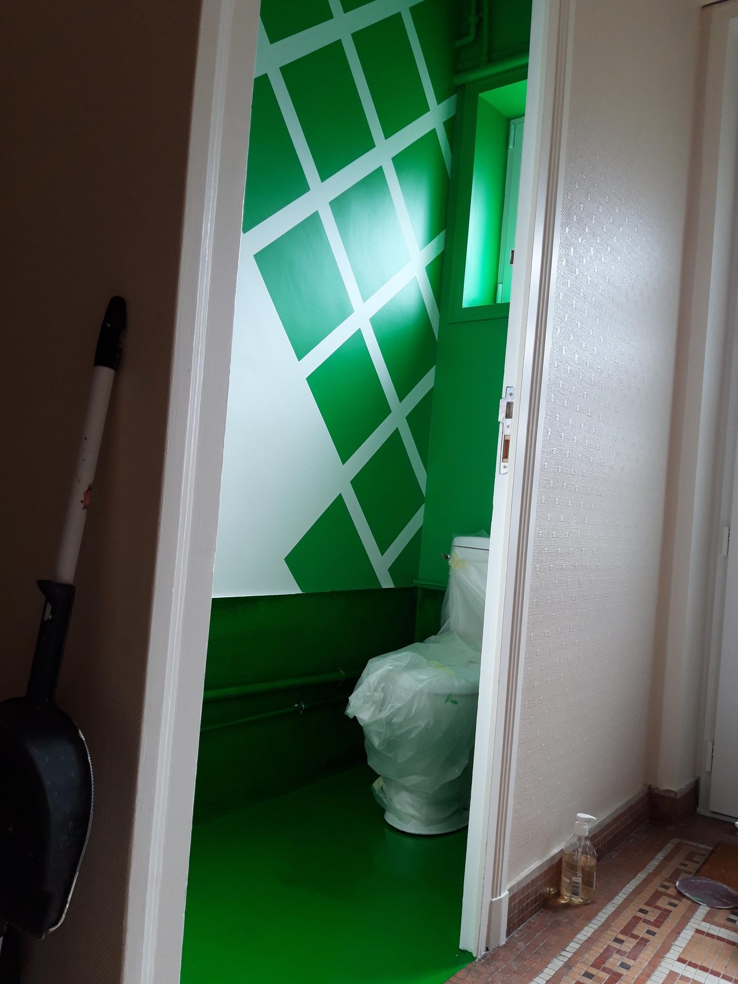 Color zoning — détail damier vert et blanc