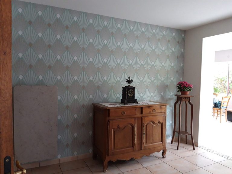 Papier peint un lé Art déco éventails
